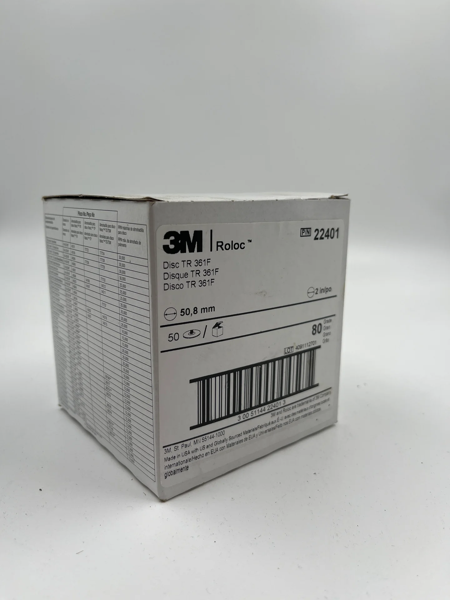 Abrasive: 3M Roloc 22401 50mm 80G Box 50 - Image 3